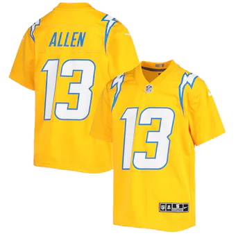 youth nike keenan allen gold los angeles chargers inverted 